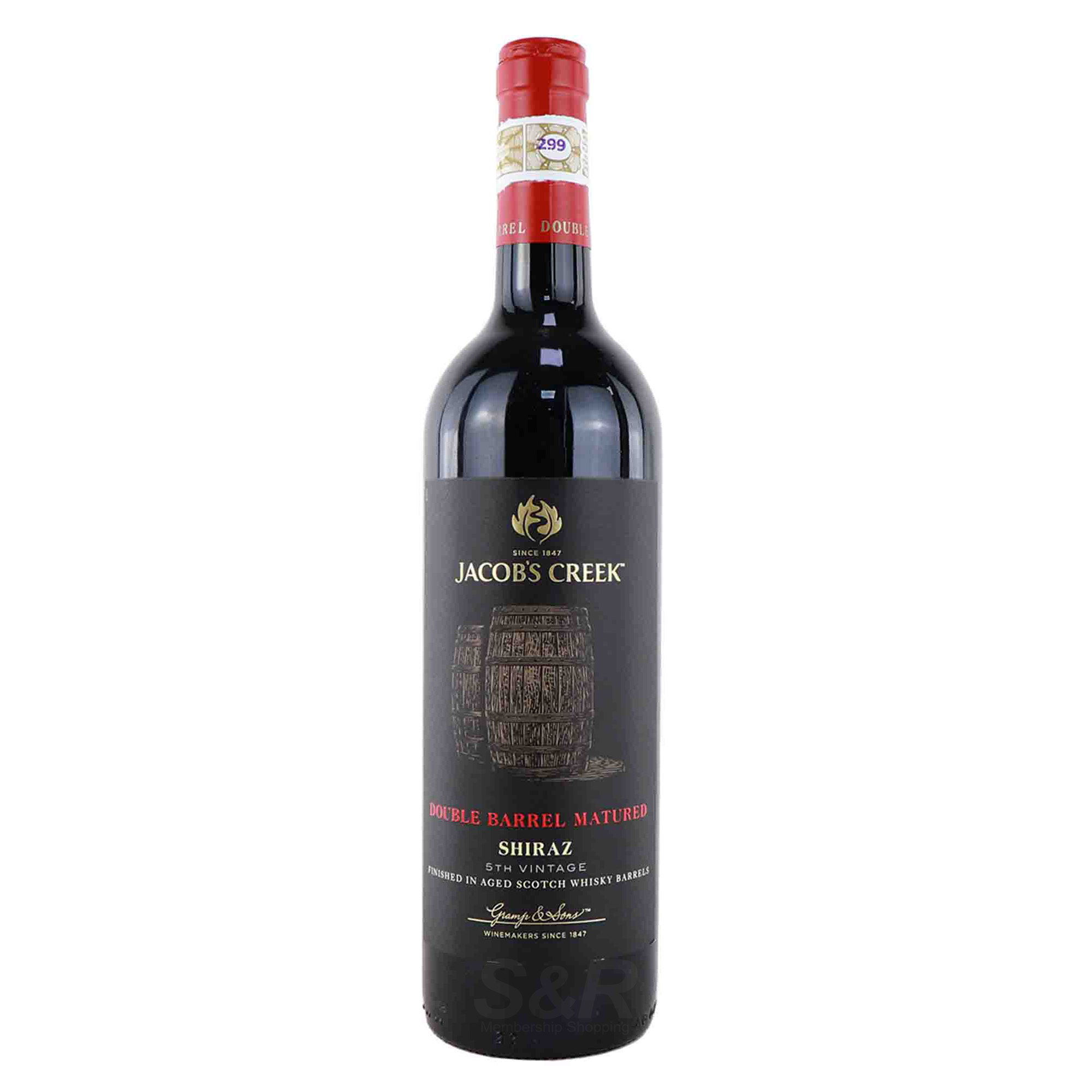 Jacob’s Creek Double Barrel Matured Shiraz 750mL Jacob’s Creek Double Barrel Matured Shiraz 750mL
